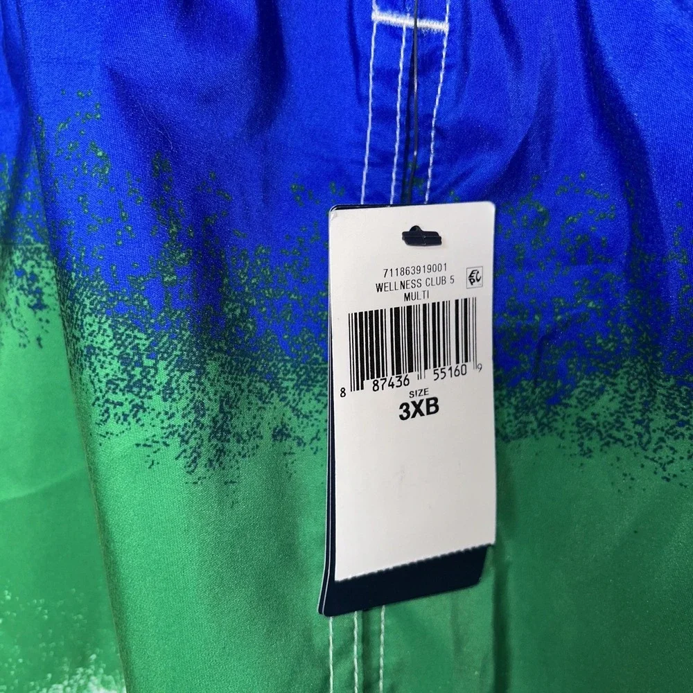Polo Ralph Lauren 3XB Traveler Mid Trunk Classic Swim NWT Green Blue Wht Yellow